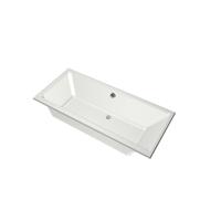 Xenz Kristal Ligbad - 170x75x48 - afvoer Midden - acryl - wit mat 6985-03