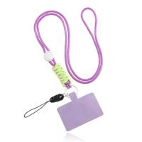 Telefoonkoord Macramé met Telefoon bevestiging - Paars Groen