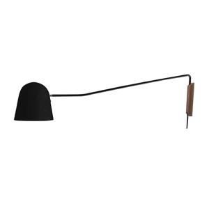 Artdelight Strakke leeslamp Sensa zwart met hout WL 1942 ZW