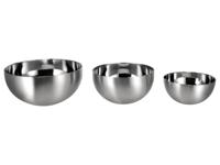 SILVERCREST Set van 3 RVS schalen