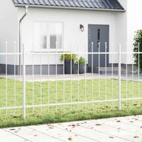 Tuinhek 5 pcs Wit 8,5 x 1,2 m Poedercoating staal
