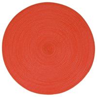 Secret de Gourmet ronde placemat - rood - gevlochten kunststof - 38 cm - Onderleggers