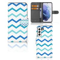 Samsung Galaxy S22 | Telefoon Hoesje | Zigzag Blauw