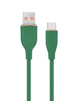 Premium siliconen USB-type-C oplaad- en datakabel, 1,5 m, Middernachtgroen