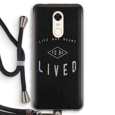 To be lived: Xiaomi Redmi 5 Transparant Hoesje met koord