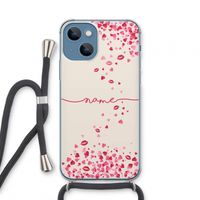 Hartjes en kusjes: iPhone 13 mini Transparant Hoesje met koord