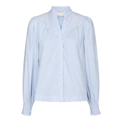 Neo noir - Blauw | Dames | Blouse | Blauw | 46 | regular | Kamst mode