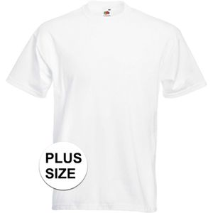 Grote maten basic wit t-shirt voor heren 5XL (50/62)  -