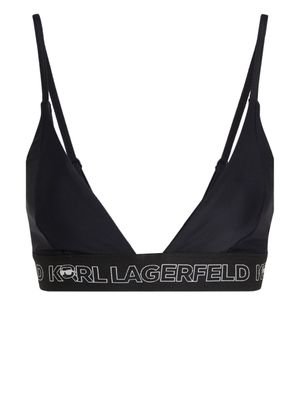Karl Lagerfeld haut de bikini Ikon à bonnets triangles - Noir