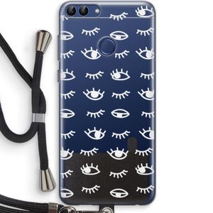 Eye pattern #3: Huawei P Smart (2018) Transparant Hoesje met koord