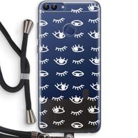 Eye pattern #3: Huawei P Smart (2018) Transparant Hoesje met koord