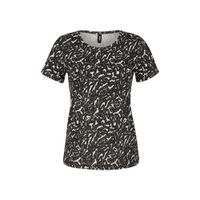 Shoeby Eksept T-shirt Dany met all over print zwart - thumbnail