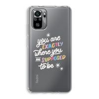 Right Place: Xiaomi Redmi Note 10S Transparant Hoesje