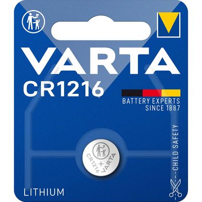 Varta Lithium Knoopcel Batterij CR1216 | 3 V | 27 mAh | 1 stuks - 6216101401 6216101401