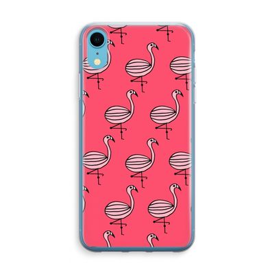 Flamingo: iPhone XR Transparant Hoesje