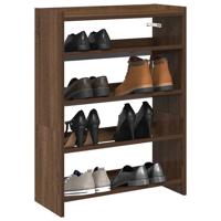 VidaXL Schoenenrek 60x25x81 cm bewerkt hout bruin eikenkleur