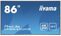 iiyama Prolite LH8642UHS-B1 86" 4K Ultra HD Public Display 4K, VGA, HDMI, DisplayPort, LAN, Audio, Android - thumbnail