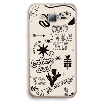 Good vibes: Samsung Galaxy J3 (2016) Transparant Hoesje