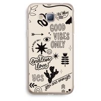 Good vibes: Samsung Galaxy J3 (2016) Transparant Hoesje