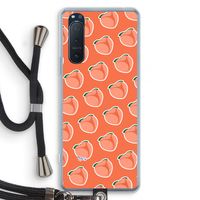 Just peachy: Sony Xperia 5 II Transparant Hoesje met koord