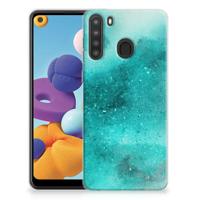 Smartphone hoesje Samsung Galaxy A21 Painting Blue