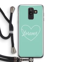 Forever heart pastel: Samsung Galaxy J8 (2018) Transparant Hoesje met koord