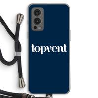 Topvent Navy: OnePlus Nord 2 5G Transparant Hoesje met koord