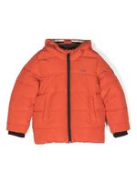 BOSS Kidswear veste matelassée à logo imprimé - Orange