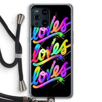 Loves: Oppo Find X3 Pro Transparant Hoesje met koord
