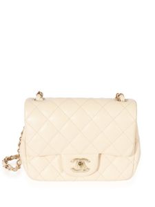 CHANEL Pre-Owned mini sac à bandoulière Classic Flap - Tons neutres