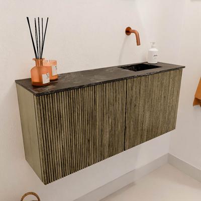Toiletmeubel Mondiaz Joya Dlux | 90 cm | Meubelkleur Dusk | Faye wastafel Lava Wasbak Rechts | Zonder kraangat(en)