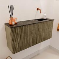 Toiletmeubel Mondiaz Joya Dlux | 90 cm | Meubelkleur Dusk | Faye wastafel Lava Wasbak Rechts | Zonder kraangat(en)