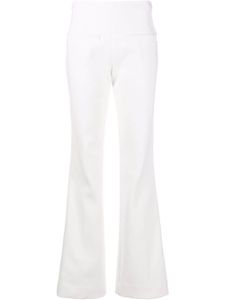 Courrèges pantalon de tailleur évasé à découpe - Blanc