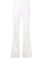 Courrèges pantalon de tailleur évasé à découpe - Blanc - thumbnail