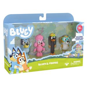 Bluey 4 vrienden speelfigurenset