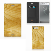 Sony Xperia XZ Premium Book Wallet Case Licht Hout - thumbnail