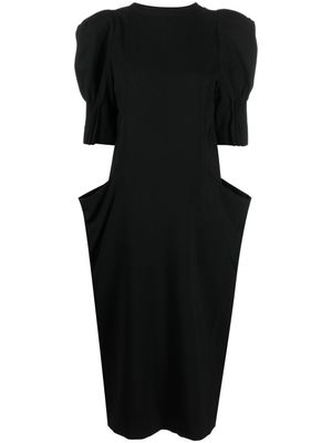 BITE Studios robe mi-longue à manches courtes - Noir