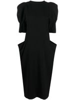 BITE Studios robe mi-longue à manches courtes - Noir
