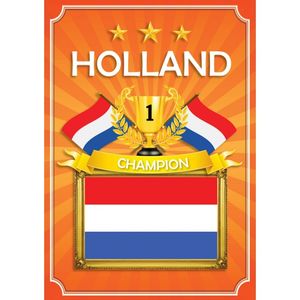 1x Oranje Holland poster - EK/ WK oranje artikelen