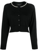 Simone Rocha cardigan à perles artificielles - Noir