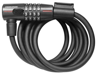 Trelock sk312 spiraalkabelslot code 180/12mm zwart