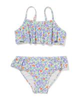 HEMA Kinderbikini Bloemen Lila (lila)