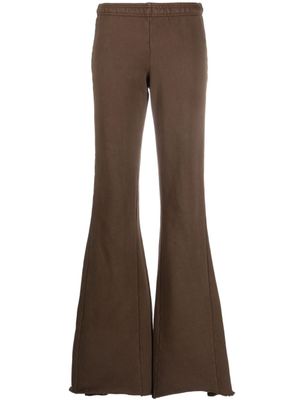 ENTIRE STUDIOS pantalon évasé à effet délavé - Marron