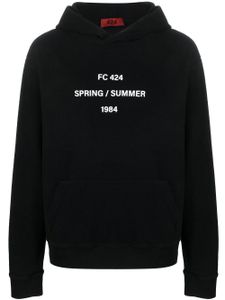 424 hoodie à logo brodé - Noir