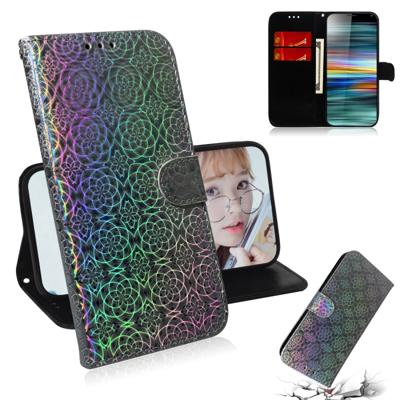 Voor Sony Xperia 10 effen kleur kleurrijke magnetische Buckle horizontale Flip PU lederen draagtas met houder & kaartsleuven & portemonnee & Lanyard (