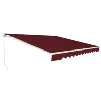 4 x 2,5 m Grote Uittrekbare Terraszonwering Luifel Zonnescherm met Slinger & Aluminiumframe Zonneluifel voor Markt Terras