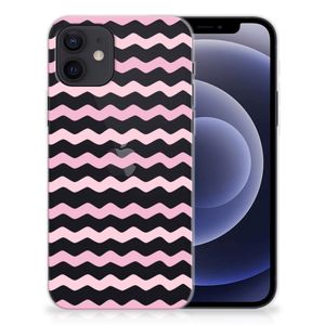 iPhone 12 | 12 Pro (6.1") TPU bumper Waves Roze