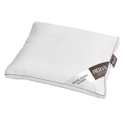 Hoofdkussen - Hotel Stripe Micro Dons - Voor Zij- En Rugslaper - Vulling: 50% 0.9D Polyester Fiber, 50% 3D Polyester Fiber - Dekbed-Discounter.nl