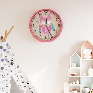 VidaXL Wandklok ø25,5 cm polystyreen en glas roze