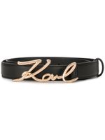 Karl Lagerfeld ceinture Signature en cuir - Noir - thumbnail